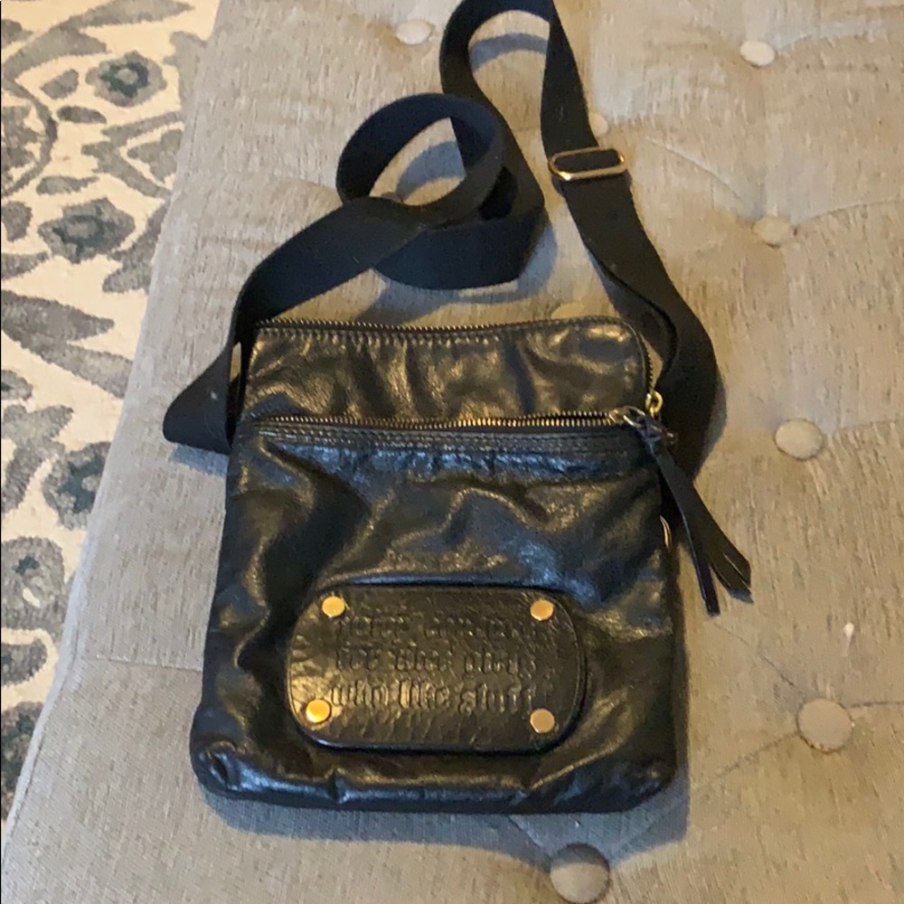 Juicy couture black leather cross body bag